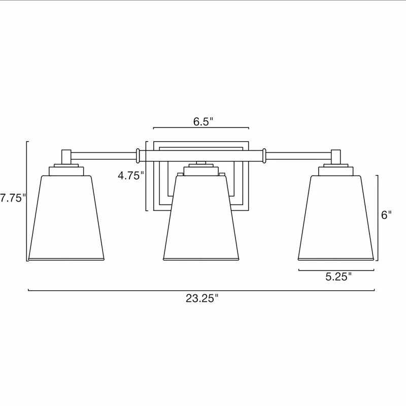 Kira Home Crestline 23" Farmhouse Bathroom / Light, Funnel Glass Shades, Gray 7 Kira Home Crestline 23" Farmhouse Bathroom / Light, Funnel Glass Shades, Gray - Image 7