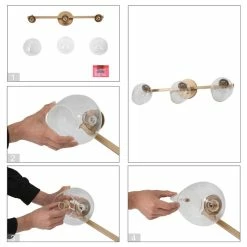 LALUZ 3-Light Matte Gold Modern Bathroom Vanity Light With Clear Glass Shade -home bar shop 35b150410324231e 0960 w800 h800 b1 p0