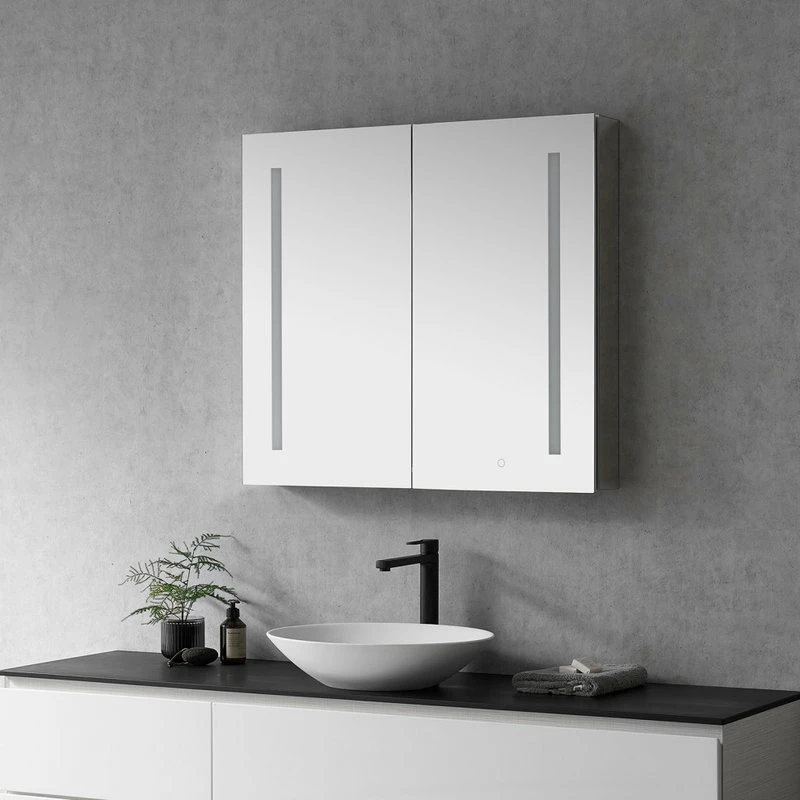 Altair Catola 36" Clear Glass Surface-Mount/Recessed LED Mirror Medicine Cabinet 8 Altair Catola 36" Clear Glass Surface-Mount/Recessed LED Mirror Medicine Cabinet - Image 8