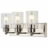 JONATHAN Y Irving Seeded Glass/Iron Modern Contemporary LED Vanity Light, 3-Light