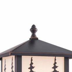Vaxcel Yosemite 1L Bronze Rustic Outdoor Tree Post Light White Glass, Tree -home bar shop 38814ea502e05b1d 0919 w800 h800 b0 p0
