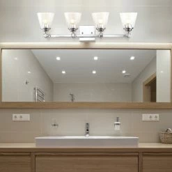 JONATHAN Y Marion Hurricane Metal, Glass Vanity Light, Chrome, 4-Light -home bar shop 38d13a93037e5d42 9310 w800 h800 b0 p0