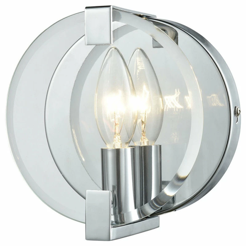 Elk Home Clasped Glass 1 Vanity Polished Chrome 1 Elk Home Clasped Glass 1 Vanity Polished Chrome