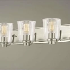 Destination Lighting Industrial 3-Light Bathroom Light With Clear Glass In Satin Nickel -home bar shop 3b41f53809e52377 7826 w800 h800 b0 p0