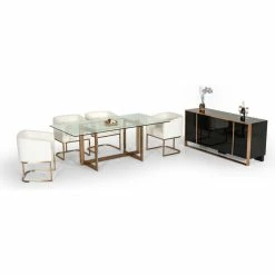 Vig Furniture Inc. Modrest Keaton Modern Glass And Brass Dining Table -home bar shop 3b71582d0b0d88b0 5086 w800 h800 b1 p0