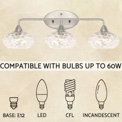 Kira Home Marina 26" Bathroom Light, Hammered Glass Shades, Brushed Nickel 11 Kira Home Marina 26" Bathroom Light, Hammered Glass Shades, Brushed Nickel -home bar shop 3b81e4ad00dce3e9 8689 w800 h800 b0 p0