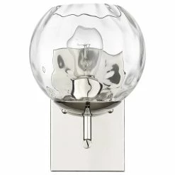 Acclaim Lighting Mackenzie Polished Nickel 1-Light Bath Vanity With Rippled Water Glass