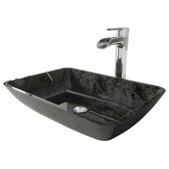 VIGO Rectangular Gray Onyx Glass Vessel Bathroom Sink Set With Niko Vessel Faucet 22 VIGO Rectangular Gray Onyx Glass Vessel Bathroom Sink Set With Niko Vessel Faucet -home bar shop 3cf177650e9ed94f 2982 w800 h800 b1 p0