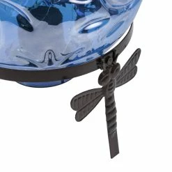 Alpine Corporation Alpine Blue Glass Globe Decor With LED Light, 13" Tall -home bar shop 3e41bba900383a2c 9876 w800 h800 b0 p0