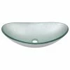 Novatto Argento Oval Glass Vessel Sink