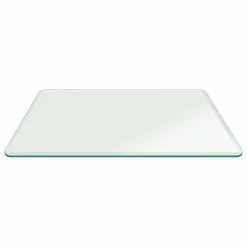 Fab Glass And Mirror Rectangle Glass 20x60 Inch 1/2 Thick, Beveled Tempered Radius Corners