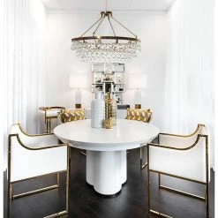 Lightupmyhome Celeste 32" Glass Drop Chandelier, Brass, Hanging Or Flush Mount -home bar shop 4101063b02ebcd3c 5021 w800 h800 b0 p0