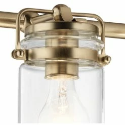 Kichler Brinley 32.5" 4 Light Vanity Light, Clear Glass, Champagne Bronze -home bar shop 4151c39703bc5c23 1976 w800 h800 b1 p0