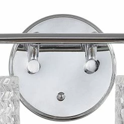 JONATHAN Y Vintage Iron/Chevron Pattern Glass Farmhouse Cottage LED Vanity, 2-Light -home bar shop 42110ef80f614653 3034 w800 h800 b0 p0