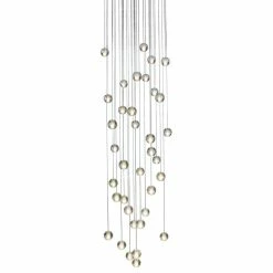 LightUpMyHome LightUpHome Orion 36 Light Glass LED Chandelier, Brushed Nickel, Round Canopy -home bar shop 433181090a9ec4ff 8590 w800 h800 b1 p0