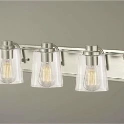 Destination Lighting Industrial 3-Light Bathroom Light With Clear Glass In Satin Nickel -home bar shop 4451cee409e52376 7826 w800 h800 b0 p0