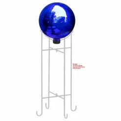 Alpine Corporation 10" Diameter Indoor/Outdoor Glass Gazing Globe Festive Yard Décor, Blue -home bar shop 44c1e3500f4a2711 3488 w800 h800 b1 p0