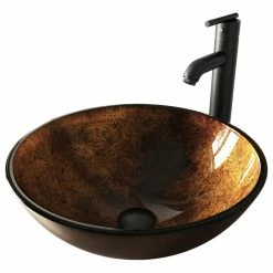 VIGO Russet Glass Vessel Sink And Seville Faucet Set, Matte Black Finish 23 VIGO Russet Glass Vessel Sink And Seville Faucet Set, Matte Black Finish -home bar shop 457103720e9ed9c8 2984 w800 h800 b1 p0