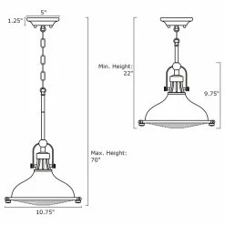 Kira Home Beacon 11" Farmhouse / Nautical Pendant Light, Round Fresnel Glass -home bar shop 46e1e0a80c78375f 8690 w800 h800 b1 p0
