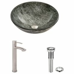 VIGO Titanium Glass Vessel Bathroom Sink And Milo Faucet Set -home bar shop 4791e2140e9ed8a0 7655 w800 h800 b1 p0