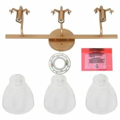 LNC Lighting LNC 21" Modern 3-Light Gold Bathroom Vanity Light With Glass 23 LNC Lighting LNC 21" Modern 3-Light Gold Bathroom Vanity Light With Glass -home bar shop 47b13343026a75e4 8026 w800 h800 b1 p0