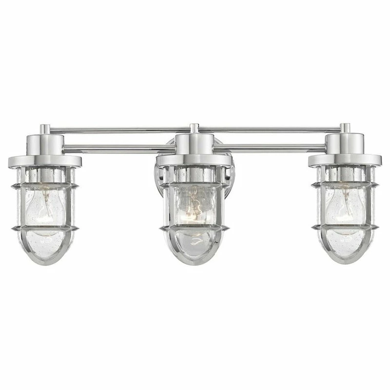 Destination Lighting Seeded Glass Bathroom Light Chrome Cage 3 Lt 1 Destination Lighting Seeded Glass Bathroom Light Chrome Cage 3 Lt
