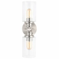 JONATHAN Y Jules Edison 16.5" Cylinder 2-Light Seeded Glass LED Vanity, Nickel 14 JONATHAN Y Jules Edison 16.5" Cylinder 2-Light Seeded Glass LED Vanity, Nickel -home bar shop 49117def014cad70 9170 w800 h800 b1 p0