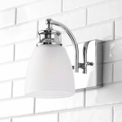 JONATHAN Y Beverly Metal/Glass Contemporary Modern LED Vanity Light, 1-Light -home bar shop 49a17f850fda43ca 8222 w800 h800 b0 p0