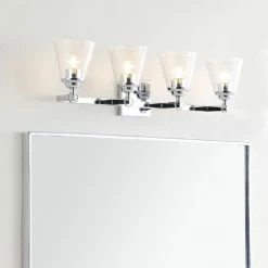 JONATHAN Y Marion Hurricane Metal, Glass Vanity Light, Chrome, 4-Light -home bar shop 49d15f96037e5d3f 9310 w800 h800 b0 p0