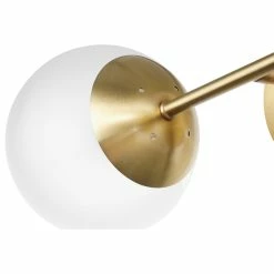 Globe Electric Celestia 2-Light Wall Sconce, Matte Brass, Frosted Glass Shades -home bar shop 4a2138010fd2914a 4279 w800 h800 b1 p0