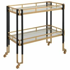 Uttermost Kentmore Bar/Wine Cabinet Or Cart, Matte Black And Brushed Gold With Clear Glass 7 Uttermost Kentmore Bar/Wine Cabinet Or Cart, Matte Black And Brushed Gold With Clear Glass -home bar shop 4af1054b034edc0b 9579 w800 h800 b1 p0