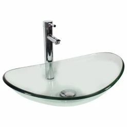 Arsumo Glass Vessel Sink Wit Faucet