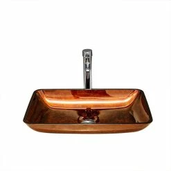 Vinnova Glass Rectangular Vessel Bathroom Sink Without Faucet, Reddish Brown 13 Vinnova Glass Rectangular Vessel Bathroom Sink Without Faucet, Reddish Brown -home bar shop 4b8125af0295e729 1510 w800 h800 b1 p0