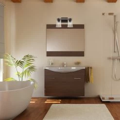 Kira Home Asher 16" Farmhouse / Bathroom Light, Funnel Glass Shades, Smoked -home bar shop 4ba1b3e10ff62432 8431 w800 h800 b0 p0