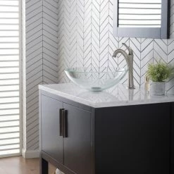 Kraus USA, Inc. Glass Vessel Sink, Arlo Bathroom Faucet, Drain, Ring, Spot Free Stainless Steel -home bar shop 4bb1ddb503518c71 9016 w800 h800 b0 p0