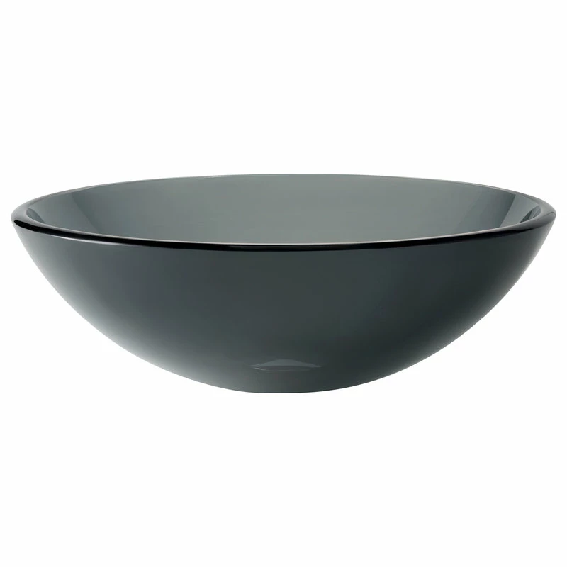 Kraus USA, Inc. Black 16 1/2" Clear Glass Vessel Bathroom Sink 1 Kraus USA, Inc. Black 16 1/2" Clear Glass Vessel Bathroom Sink