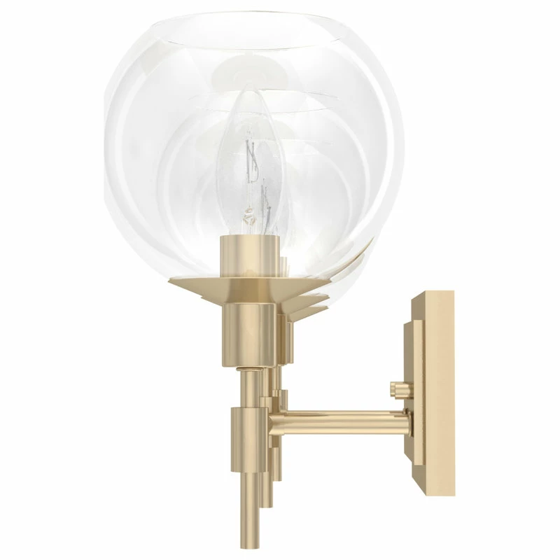 Hunter Fan Company Xidane Alturas Gold, Clear Glass 3 Light Vanity Wall 7 Hunter Fan Company Xidane Alturas Gold, Clear Glass 3 Light Vanity Wall - Image 7