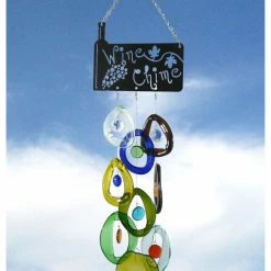 Modern Artisans 'Wine Chime' Recycled Glass Wine Bottle Windchime 7 Modern Artisans 'Wine Chime' Recycled Glass Wine Bottle Windchime -home bar shop 4c41bbae097b5f75 7595 w800 h800 b0 p0