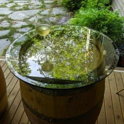 Fab Glass And Mirrors Glass Table Top: 17 Inch Round 3/8 Inch Thick Beveled Edge Tempered -home bar shop 4ce1fec60dcd4525 9630 w800 h800 b0 p0