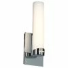 Access Lighting Chic, Wall Sconce, LED, Chrome Finish With Opal Glass Shade