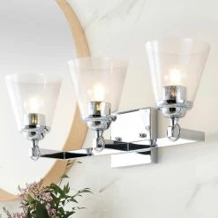 JONATHAN Y Marion Hurricane Metal, Glass Vanity Light, Chrome, 3-Light -home bar shop 4ed1eb87037e5dad 9333 w800 h800 b0 p0