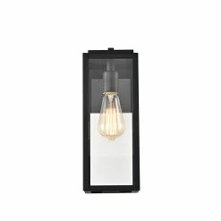 Edvivi Lighting Textured Black Outdoor Boxed Wall Sconce Lantern Light With Clear Glass -home bar shop 50815dcc0eda0ab5 5985 w800 h800 b0 p0