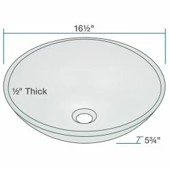 Polaris P206 Frosted Glass Vessel Sink -home bar shop 50c14fe50d4cef2e 6895 w800 h800 b1 p0