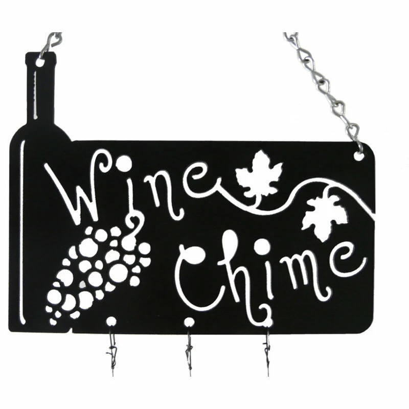 Modern Artisans 'Wine Chime' Recycled Glass Wine Bottle Windchime 2 Modern Artisans 'Wine Chime' Recycled Glass Wine Bottle Windchime - Image 2