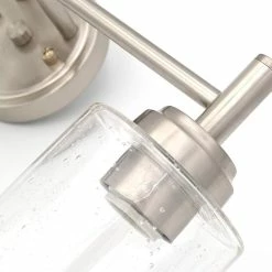 A Touch Of Design 3-Bulb Vanity Light Bright Satin Nickel And Textured Glass Sconce Shades -home bar shop 51f1769e0e55767e 9090 w800 h800 b0 p0