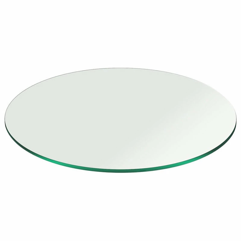 Fab Glass And Mirror Glass Table Top: 32 Round 3/8 Inch Thick Pencil Polish Edge Tempered 1 Fab Glass And Mirror Glass Table Top: 32 Round 3/8 Inch Thick Pencil Polish Edge Tempered