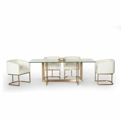 Vig Furniture Inc. Modrest Keaton Modern Glass And Brass Dining Table -home bar shop 52914cbf0b0d88ad 5086 w800 h800 b1 p0
