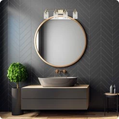 Kira Home Brenton 31.5" Chic / Bathroom Light, Seeded Cylinder Glass Shades -home bar shop 52b136b203e21190 6291 w800 h800 b0 p0