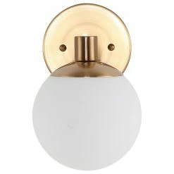 JONATHAN Y Modernist Globe Metal/Frosted Glass LED Vanity, 1-Light 12 JONATHAN Y Modernist Globe Metal/Frosted Glass LED Vanity, 1-Light -home bar shop 52d1e15a0fda43ce 8256 w800 h800 b1 p0