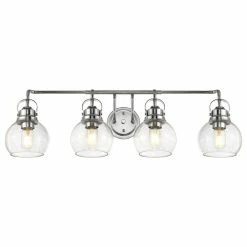 JONATHAN Y Shirley Metal, Bubbled Glass Vanity Light, Chrome, 4-Light -home bar shop 54514567037e51cd 5796 w800 h800 b1 p0